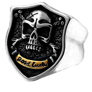 'Good Luck Skull' Ring - Rebel Stones