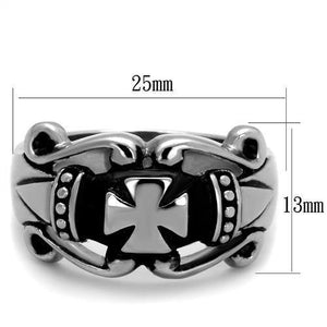 New! Intricate Iron Cross Stainless Steel Ring - Rebel Stones