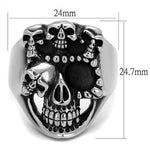 New! Crown of Skulls Stainless Steel Ring - Rebel Stones