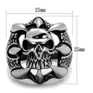 New! Skull Ripper Stainless Steel Ring - Rebel Stones
