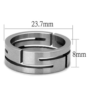 New! Stainless Steel Maze Ring Band - Rebel Stones