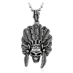 'Chief Skull' Necklace 316 Stainless Steel - Rebel Stones