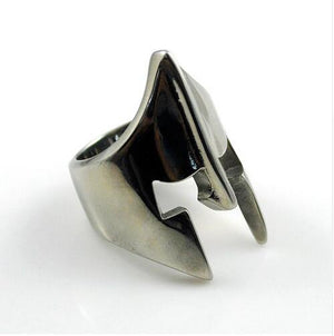 Black or Silver Color Stainless Steel Ring Spartan Helmet Ring Men Jewelry l PUNK - Rebel Stones