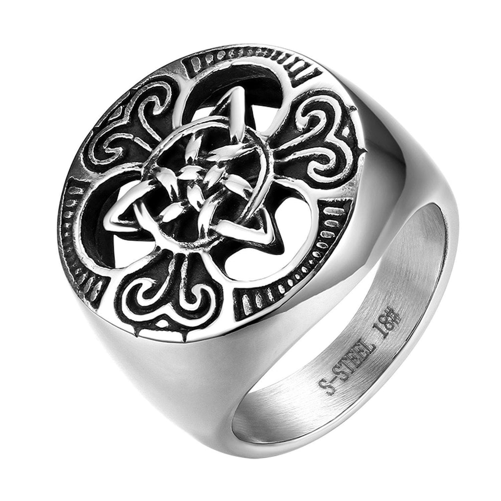 Men's Stainless Steel Celtic Knot Ring Large Sizes - Rebel Stones