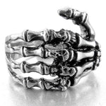 Unisex Skull Ring Hand Bone Punk Rock Skeleton Ring - Rebel Stones