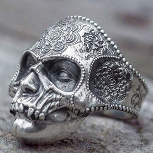 Men's Stainless Steel Masked Skull Ring - Rebel Stones