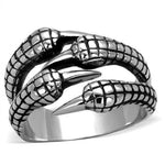 New! Patterned Claw Stainless Steel Ring - Rebel Stones